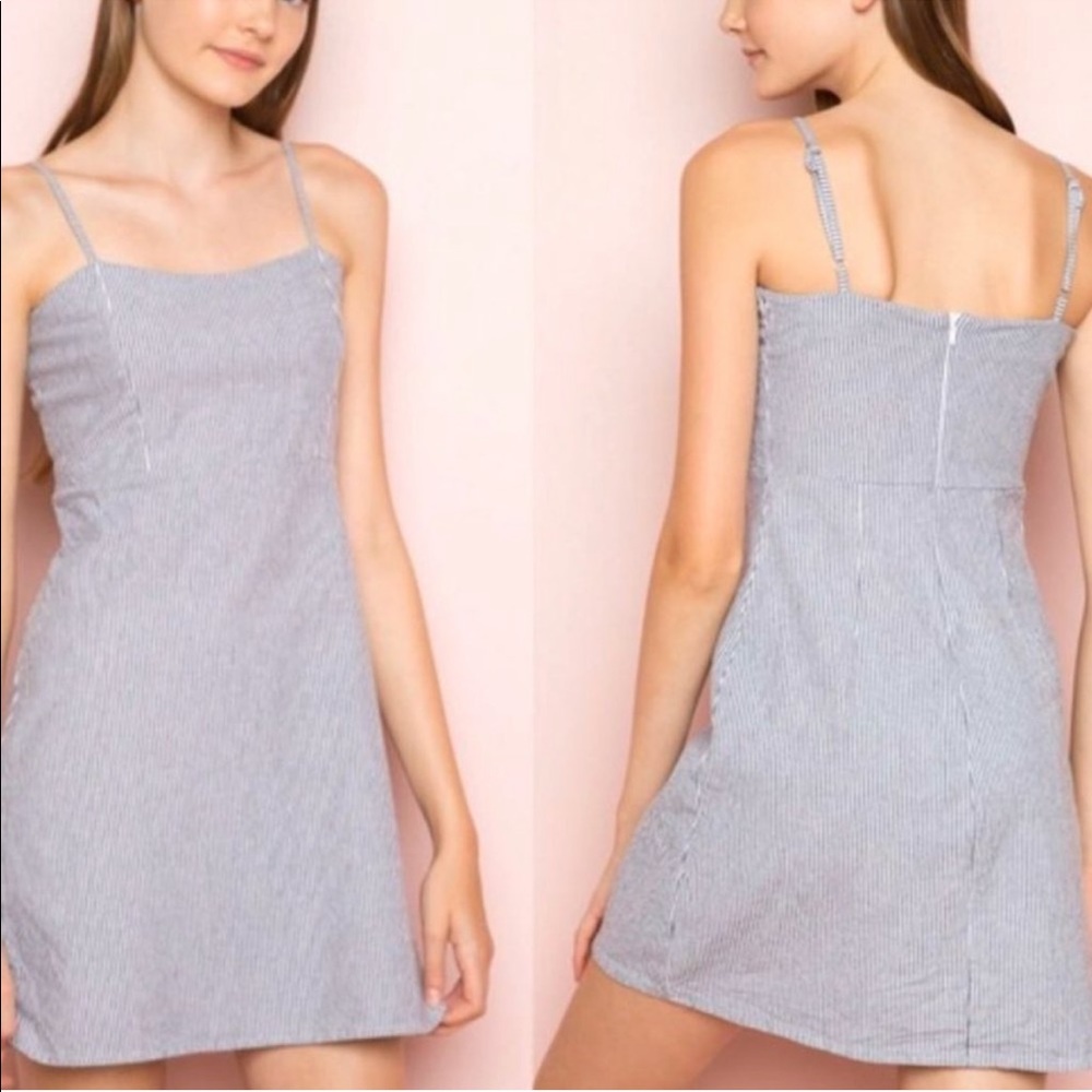 Brandy Melville Navy and White striped Dress